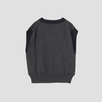 WOOL LINEN ARGYLE KNIT