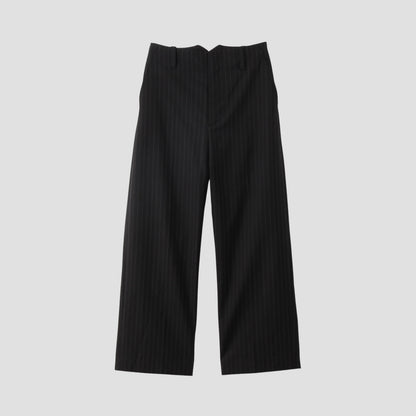 STRIPE WOOL PLAINWEAVE TROUSERS