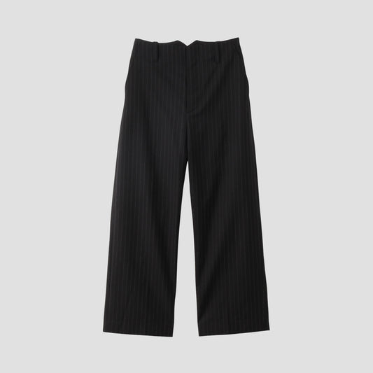 STRIPE WOOL PLAINWEAVE TROUSERS