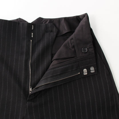 STRIPE WOOL PLAINWEAVE TROUSERS
