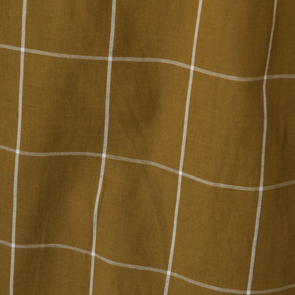 WINDOWPANE CHECK COTTON LINEN SHIRT