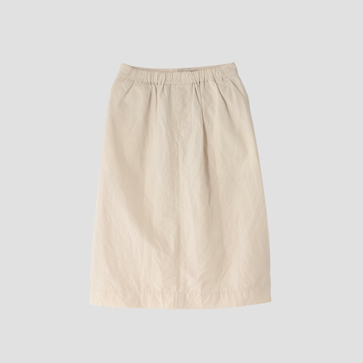 PLAIN WEAVE COTTON LINEN SKIRT