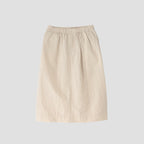 PLAIN WEAVE COTTON LINEN SKIRT