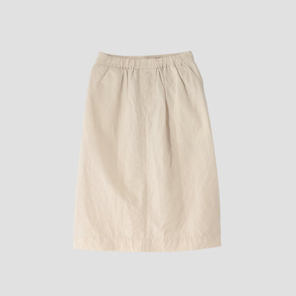 PLAIN WEAVE COTTON LINEN SKIRT