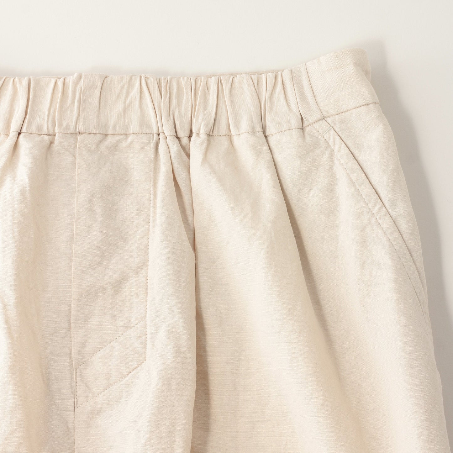PLAIN WEAVE COTTON LINEN SKIRT