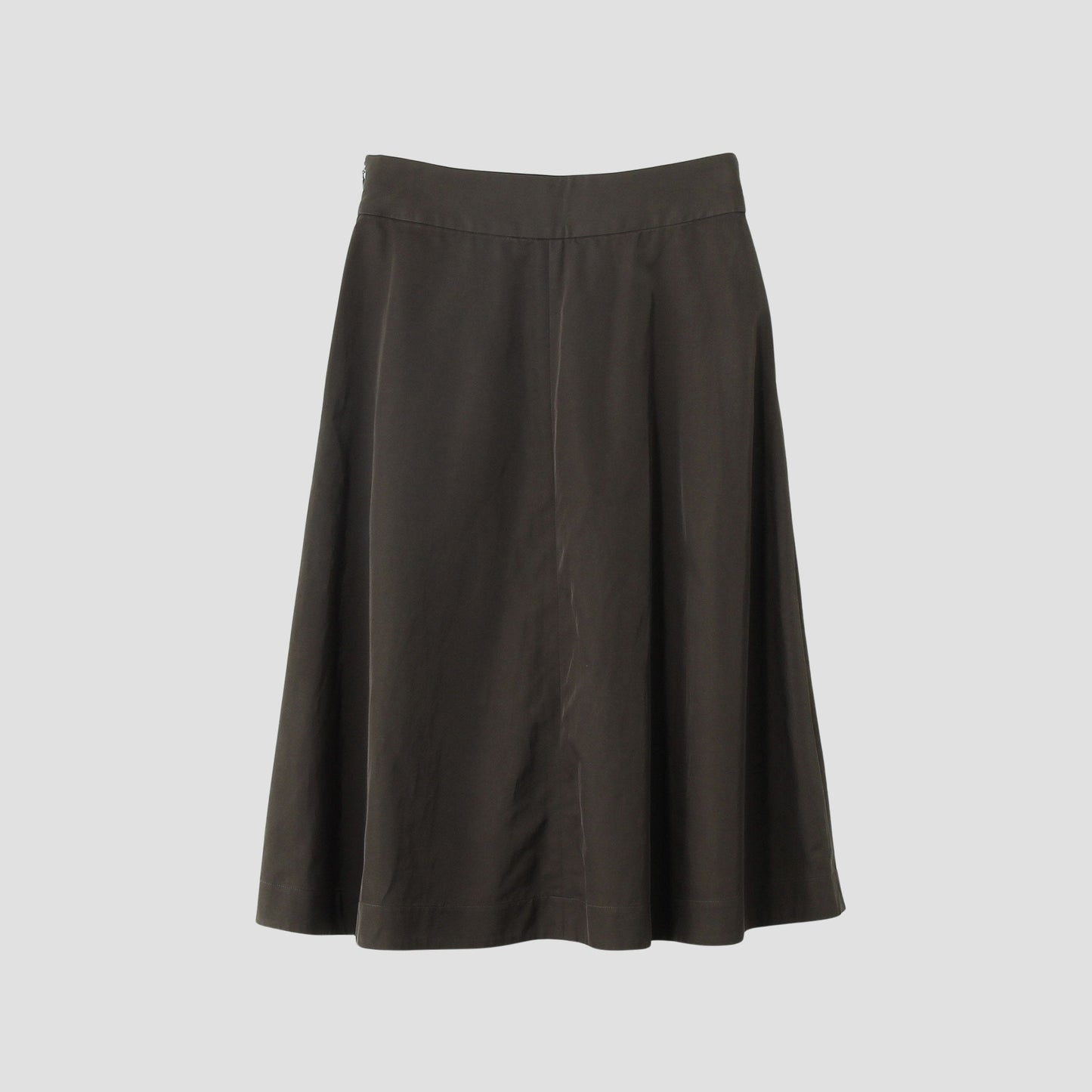 GLAZED COTTON CUPRA SKIRT