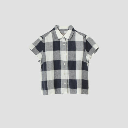 LARGE CHECK LINEN SHIRT