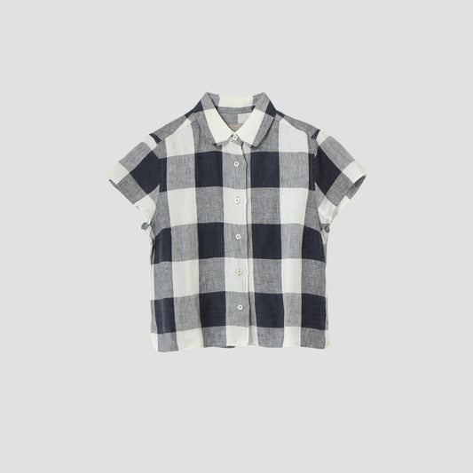 LARGE CHECK LINEN SHIRT