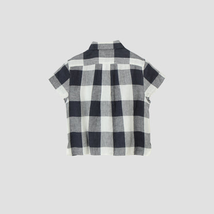 LARGE CHECK LINEN SHIRT