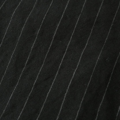 WOOL LINEN PINSTRIPE TROUSERS