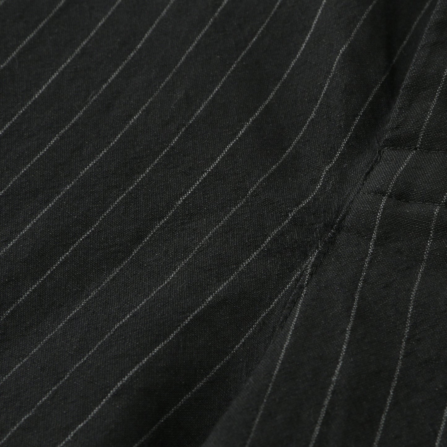 WOOL LINEN PINSTRIPE TROUSERS
