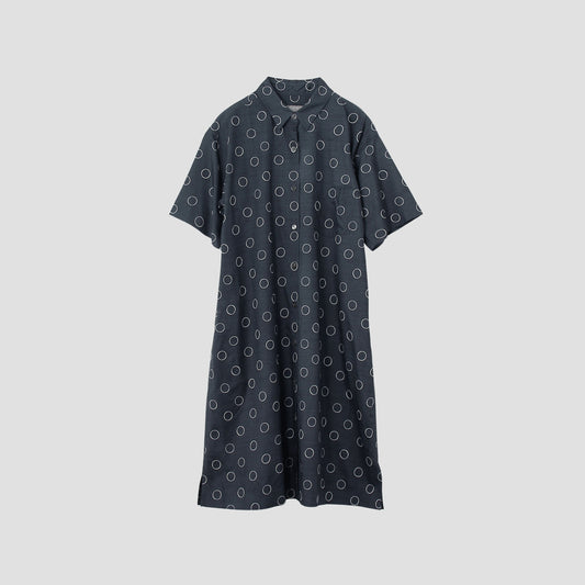 OUTLINE SPOT SILK DRESS