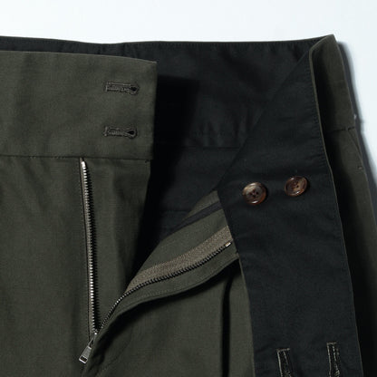 BRUSHED COTTON LINEN TROUSERS