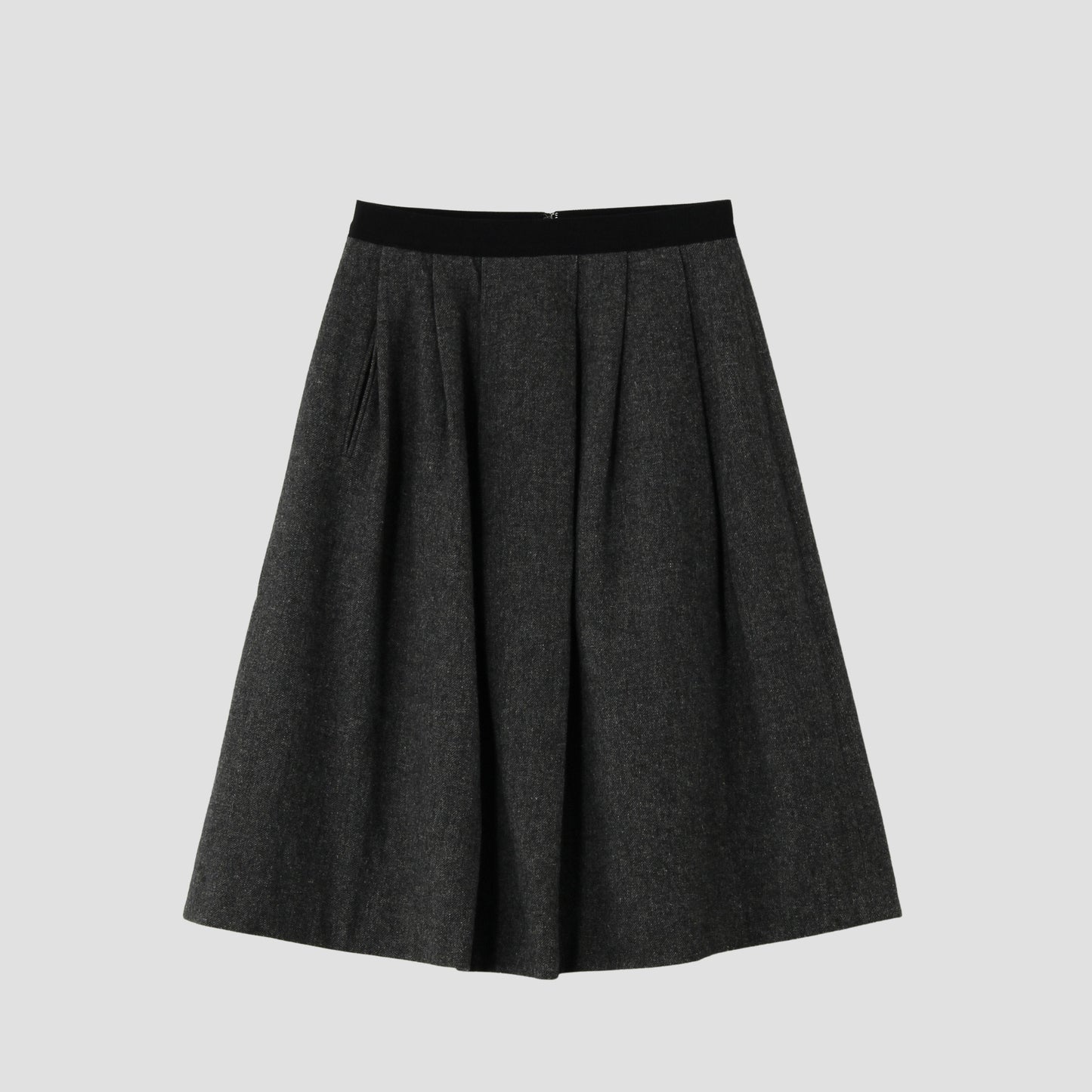 WOOL LINEN TWEED SKIRT