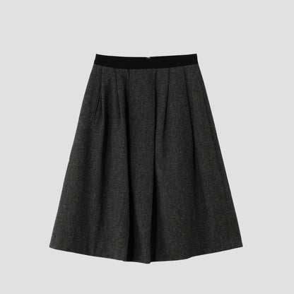 WOOL LINEN TWEED SKIRT