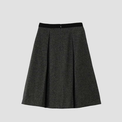 WOOL LINEN TWEED SKIRT