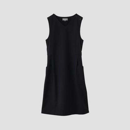 WOOL COTTON PLAINWEAVE DRESS