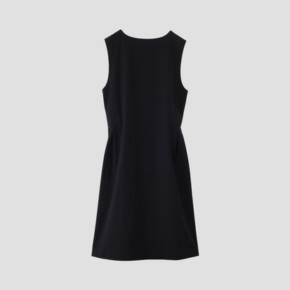 WOOL COTTON PLAINWEAVE DRESS