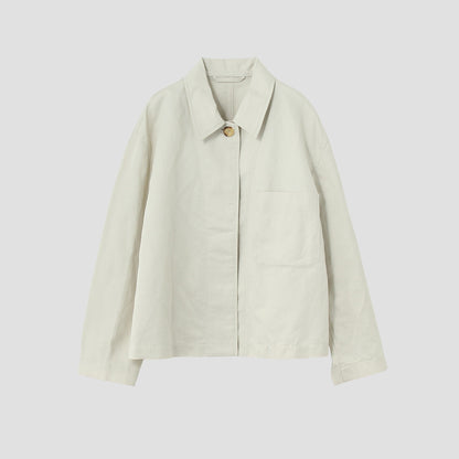 COTTON LINEN TWILL BLOUSON