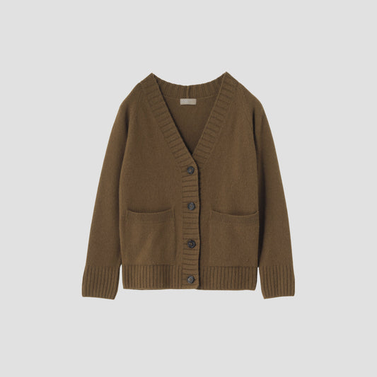 TWISTED CASHMERE WOOL CARDIGAN KNIT
