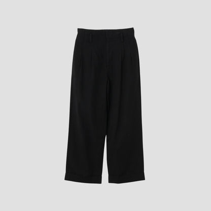 LINEN COTTON TWILL TROUSERS