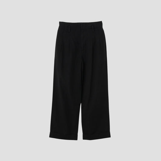 LINEN COTTON TWILL TROUSERS