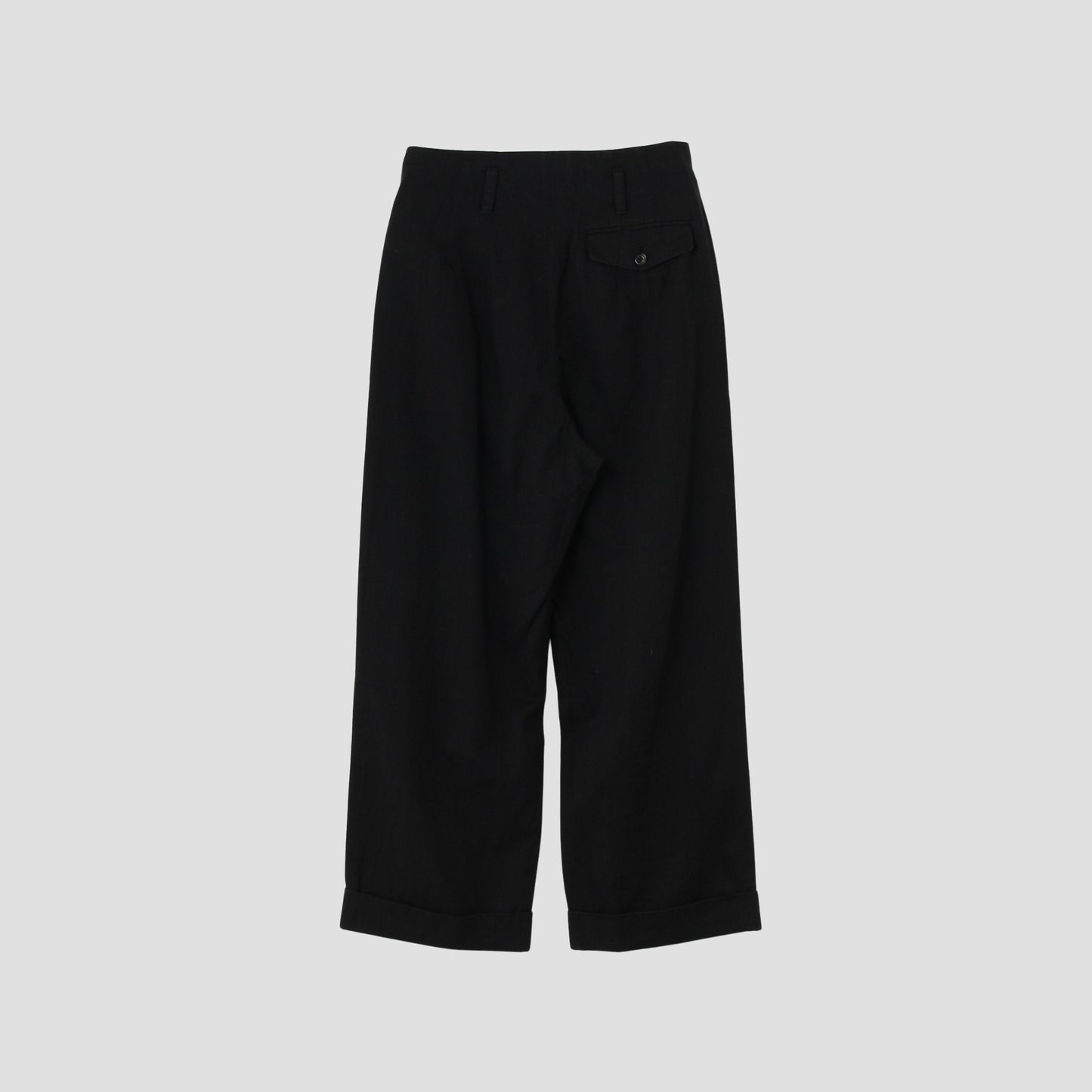 LINEN COTTON TWILL TROUSERS