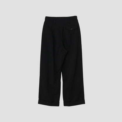 LINEN COTTON TWILL TROUSERS