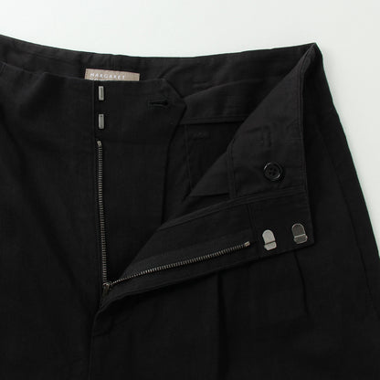 LINEN COTTON TWILL TROUSERS