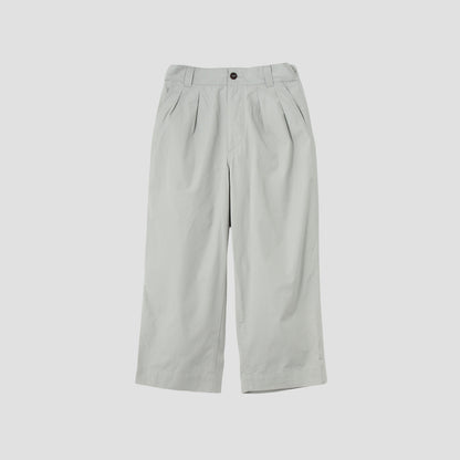 FINE COMPACT COTTON POPLIN TROUSERS