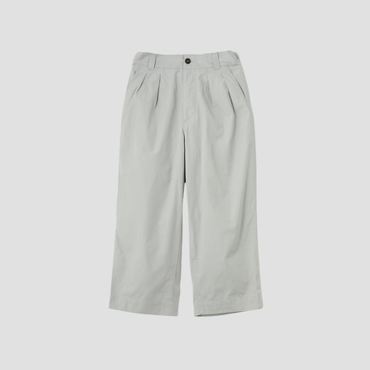 FINE COMPACT COTTON POPLIN TROUSERS
