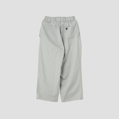 FINE COMPACT COTTON POPLIN TROUSERS