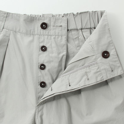 FINE COMPACT COTTON POPLIN TROUSERS