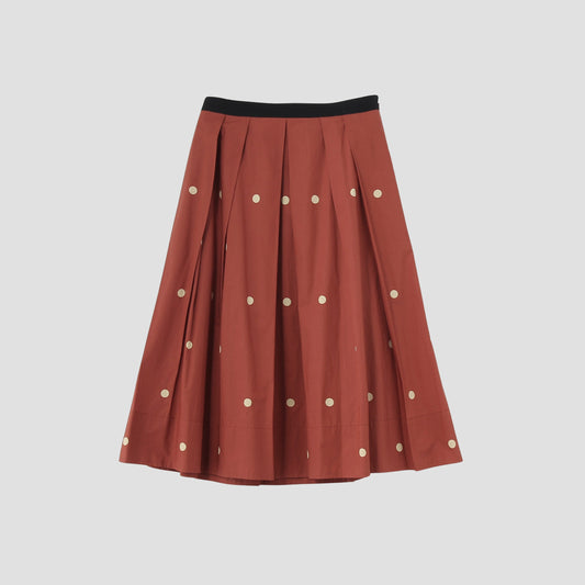 BIG SPOT COTTON SKIRT