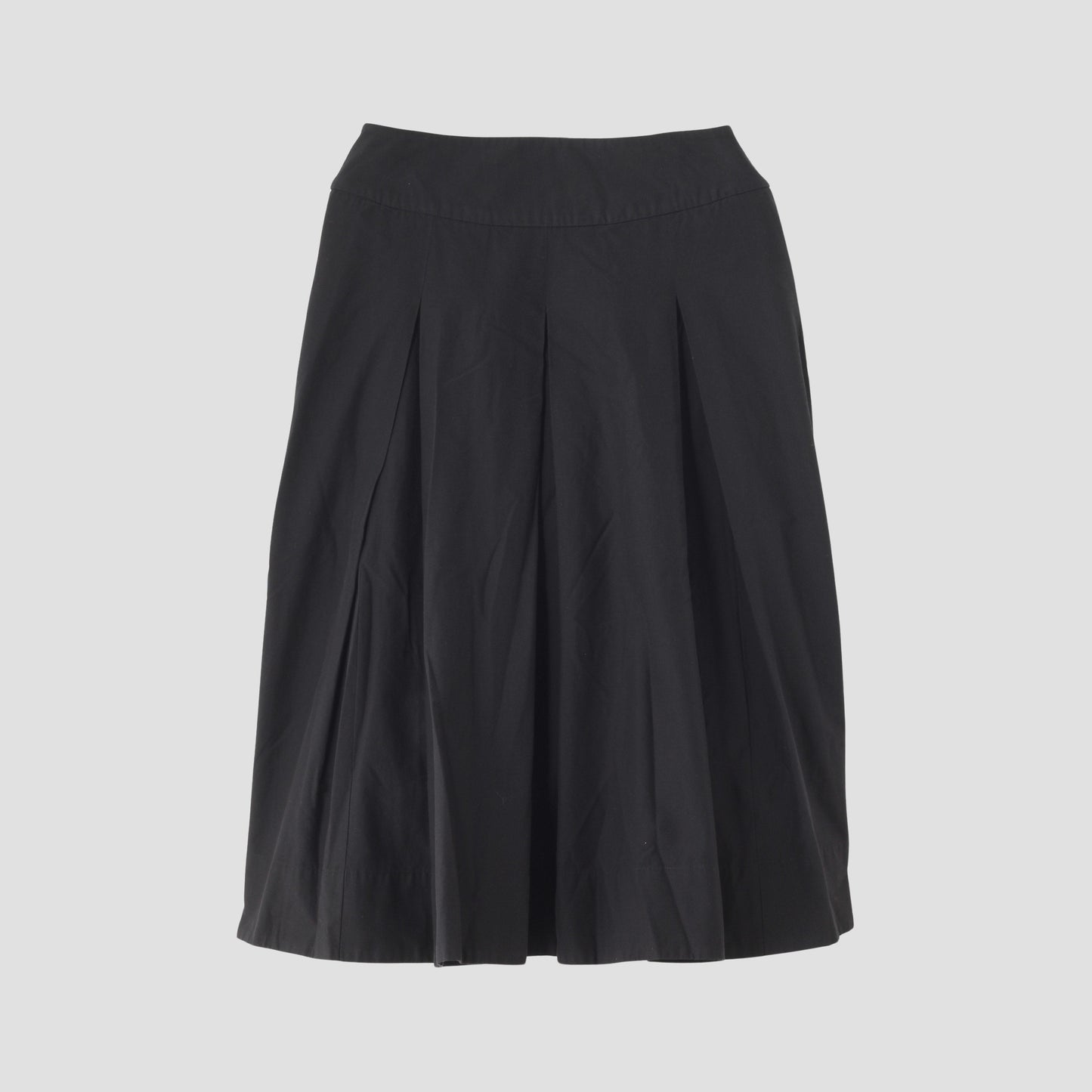 SILK COTTON POPLIN SKIRT