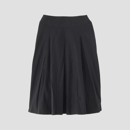SILK COTTON POPLIN SKIRT