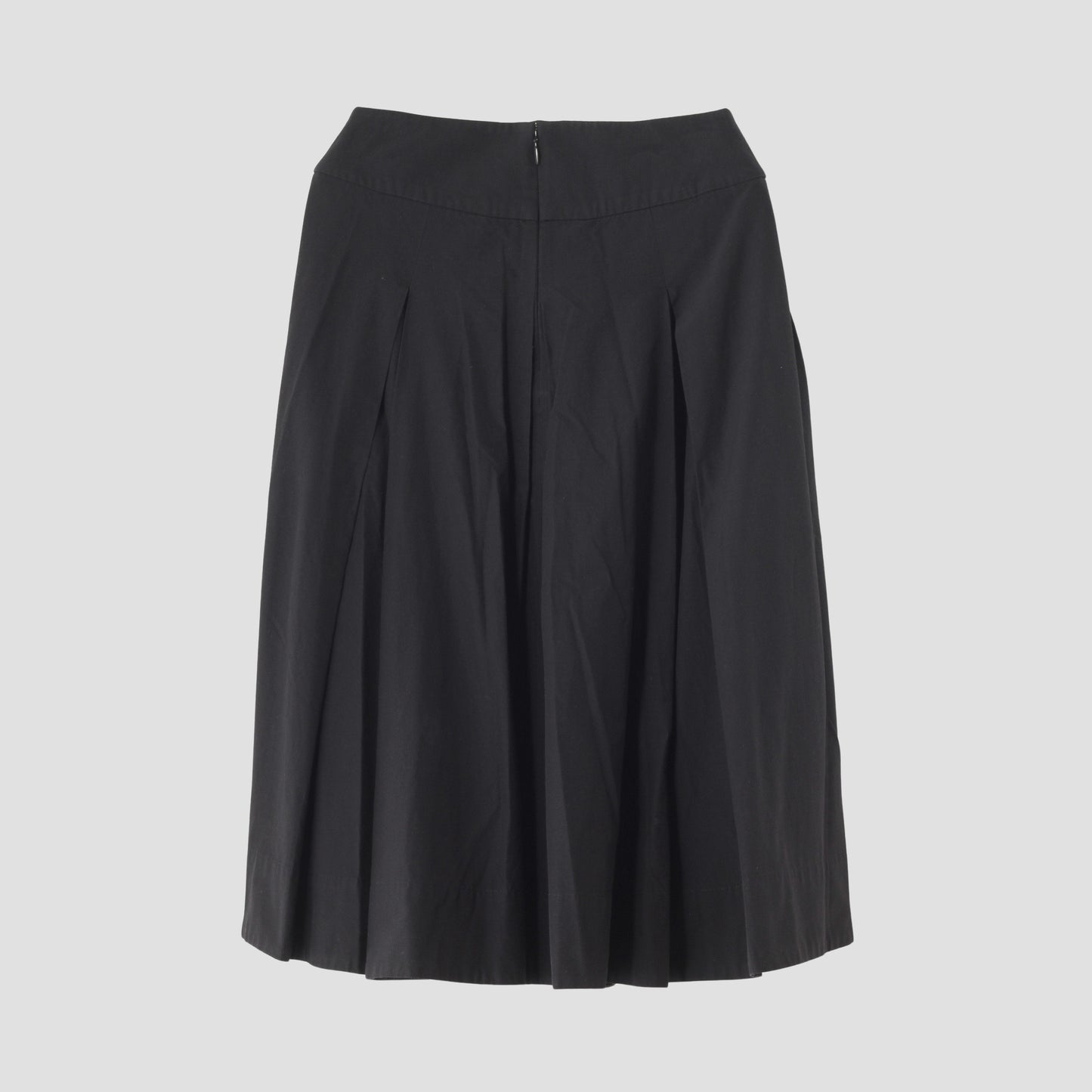 SILK COTTON POPLIN SKIRT