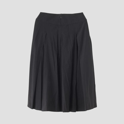 SILK COTTON POPLIN SKIRT