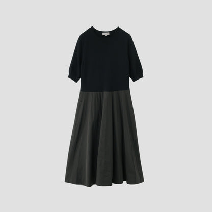 COTTON SILK POPLIN DRESS