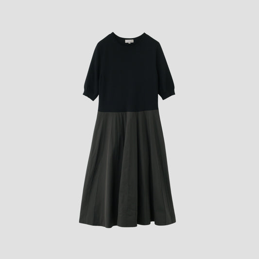 COTTON SILK POPLIN DRESS