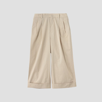 CRISP COTTON TWILL TROUSERS