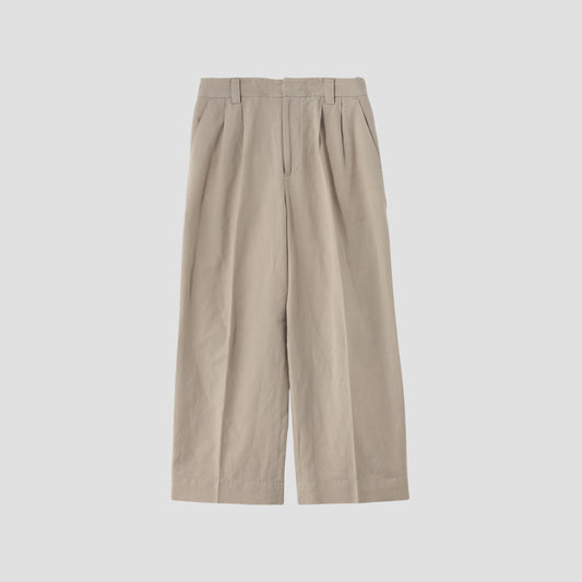 COTTON LINEN OXFORD TROUSERS