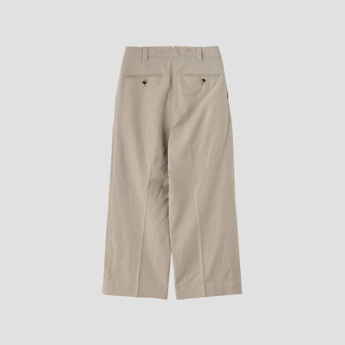 COTTON LINEN OXFORD TROUSERS