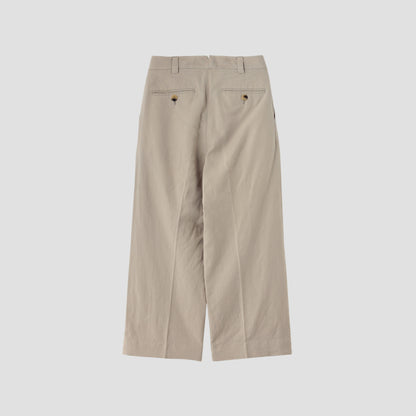COTTON LINEN OXFORD TROUSERS
