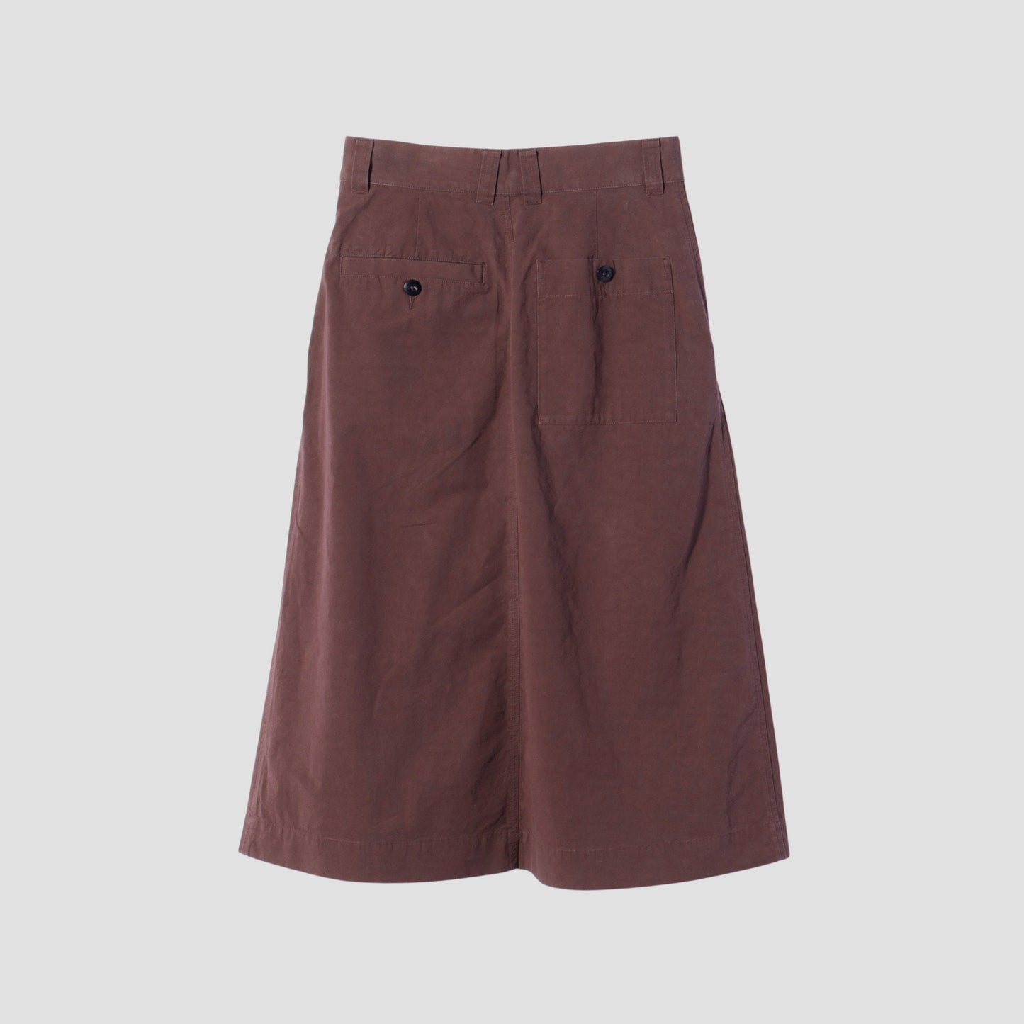 COTTON LINEN PLAIN WEAVE SKIRT