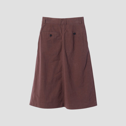 COTTON LINEN PLAIN WEAVE SKIRT