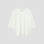 RAMIE COTTON DEEP RIB T SHIRT KNIT