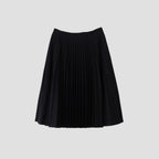 WOOL COTTON GABARDINE SKIRT