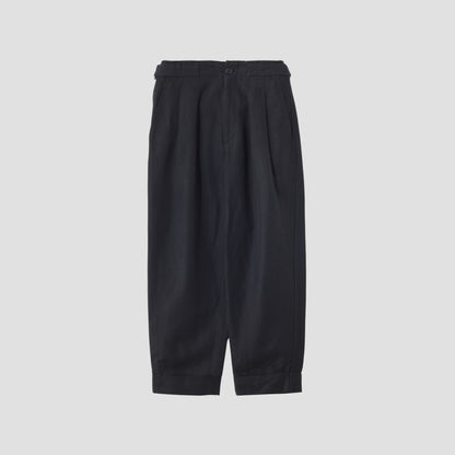 LINEN WOOL TWILL TROUSERS