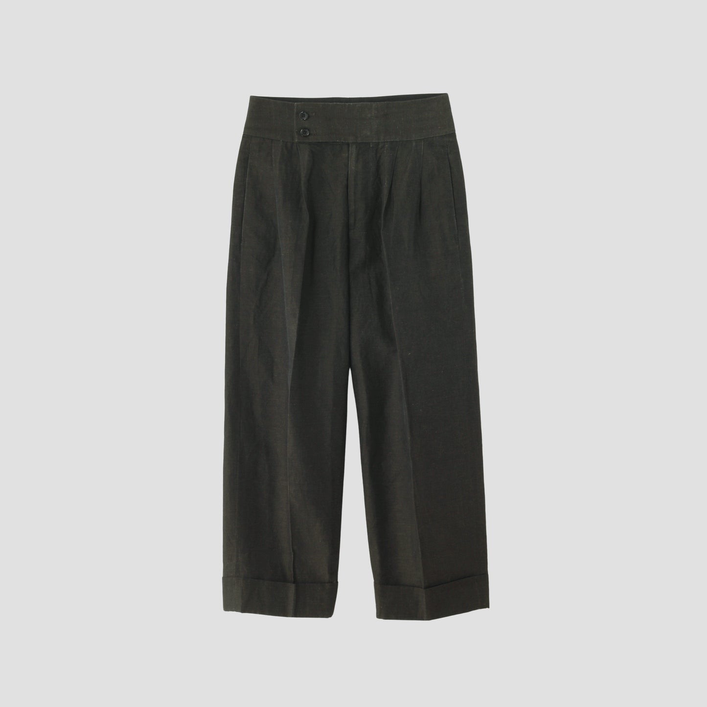 WASHED LINEN COTTON TROUSERS